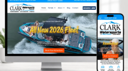 clarkwatersports web design