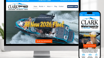 clarkwatersports web design